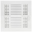 6X6 STAMPED STEEL CEILING DIFFUSER - Straps